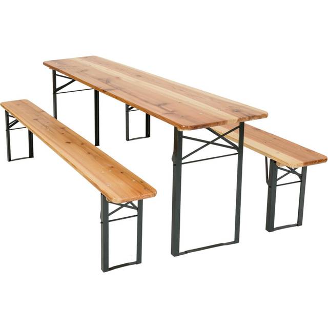 tectake Table & Bench Sets Havemøbelsæt, 1 borde inkl. 2 sofaer