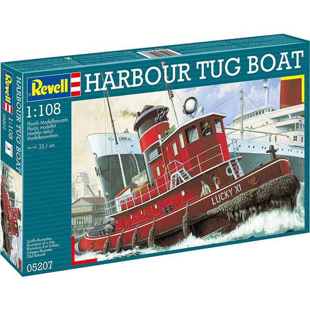Revell 1/108 Scale Harbour Tug Model Kit - Brown