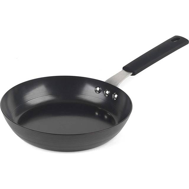 Salter BW05455BS Carbon Steel Pan for Life Pre-Seasoned Frying Pan, Oven Safe, 20 cm, Black