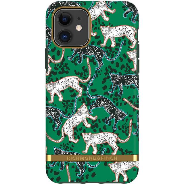 Richmond & Finch iPhone 11 Case, Green Leopard