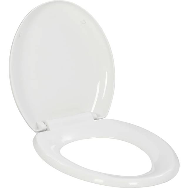 vidaXL Soft-close Toilet Seat with Quick-release Design White