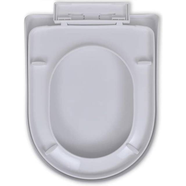 vidaXL White Soft-close Toilet Seat Square
