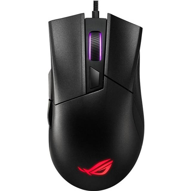 ASUS ROG Gladius II Core Lightweight, Ergonomic, Wired Optical Gaming Mouse with 6200-DPI Sensor, ROG-Exclusive Switch-Socket Design and Aura Sync Lighting