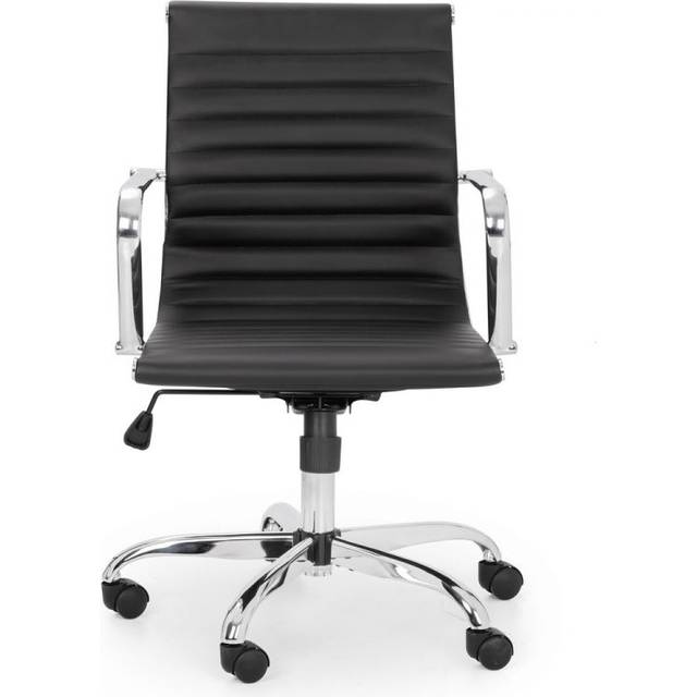 Gio Office Chair Brown & Chrome - Julian Bowen | TJ Hughes
