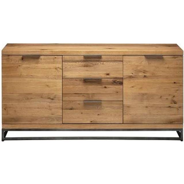 Julian Bowen Brooklyn 2 Door 3 Drawer Oak Sideboard - Brown - 45 x 150 x 76cm
