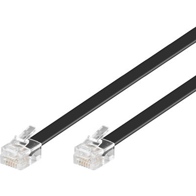 MicroConnect Flat RJ12-RJ12 15m