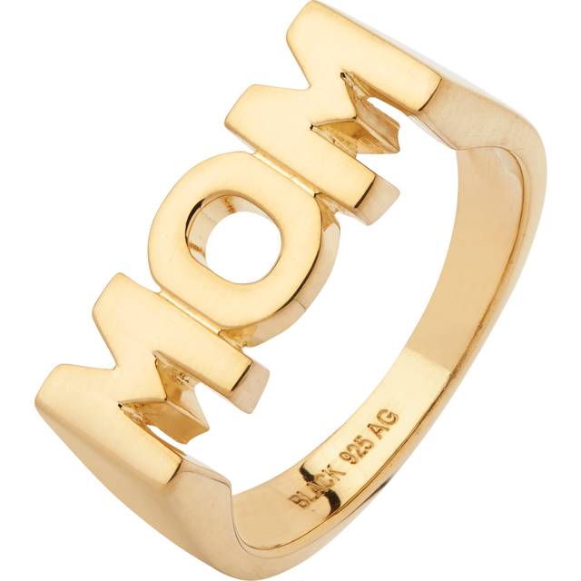 Maria Black Mom Ring - Gold