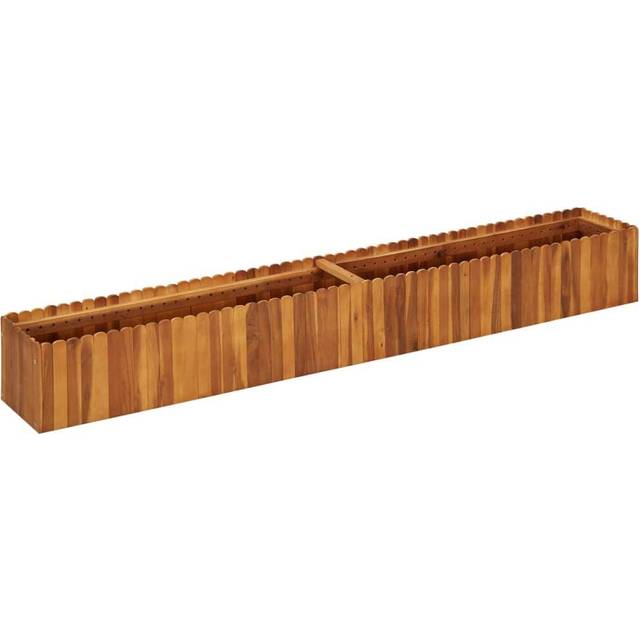 vidaXL Solid Acacia Wood Garden Raised Bed Outdoor Flower Herb Pot Container