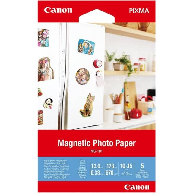 Canon MG-101 Magnetic Photo Paper, 4x6", 5 sheets (OSFA)
