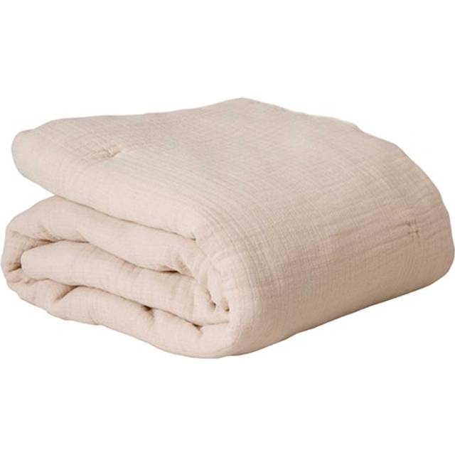Garbo&Friends Eggshell Muslin vadderad filt 100x140 cm - Beige