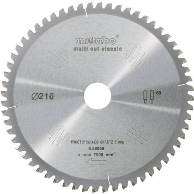 Metabo 628066000 Cirkelsågblad 216 mm 1 st