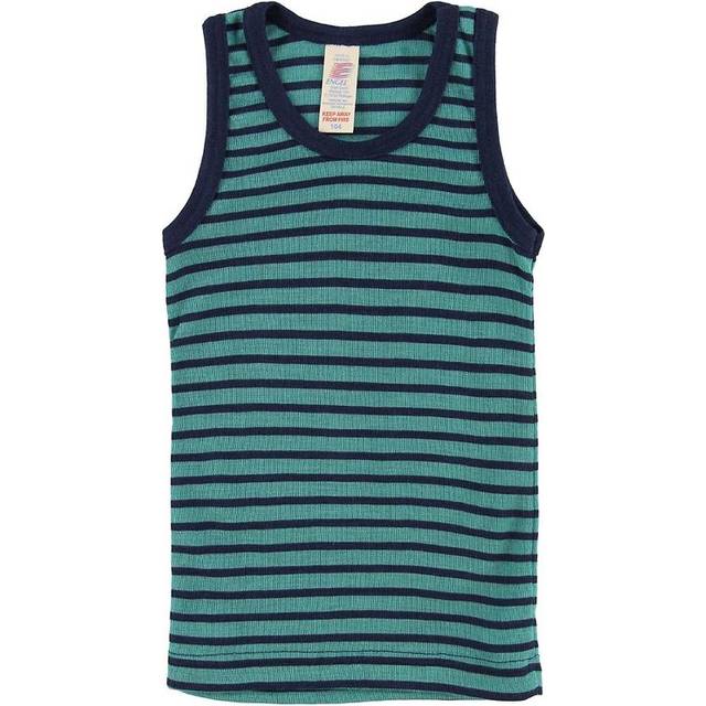 Engel - Kinder Achselhemd - Merino base layer size 128, turquoise/blue