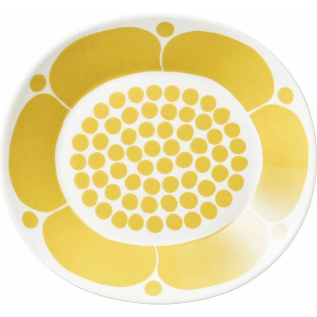 Arabia Sunnuntai plate oval 25 cm Yellow