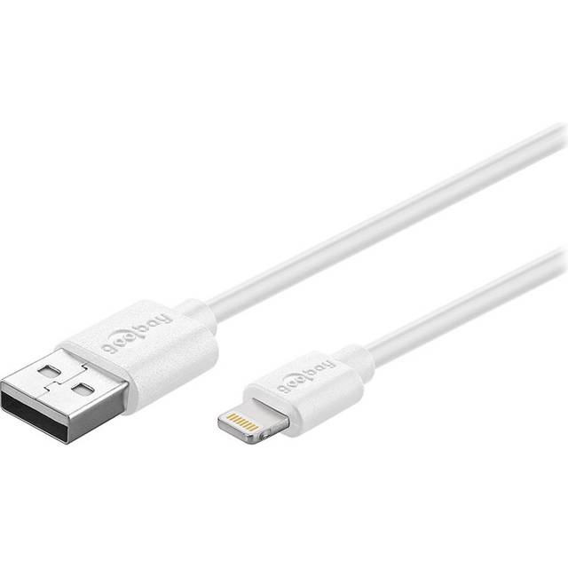 Goobay MFI-certifierad lightningkabel i flera längder, vit (3 meter)
