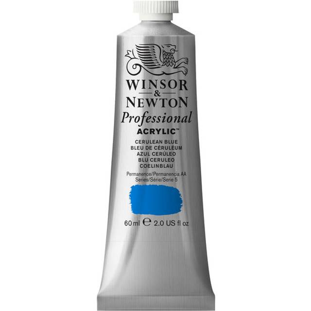 Winsor and Newton 60ml Professional Acrylic Paint - Cerulean Blue - Winsor & Newton