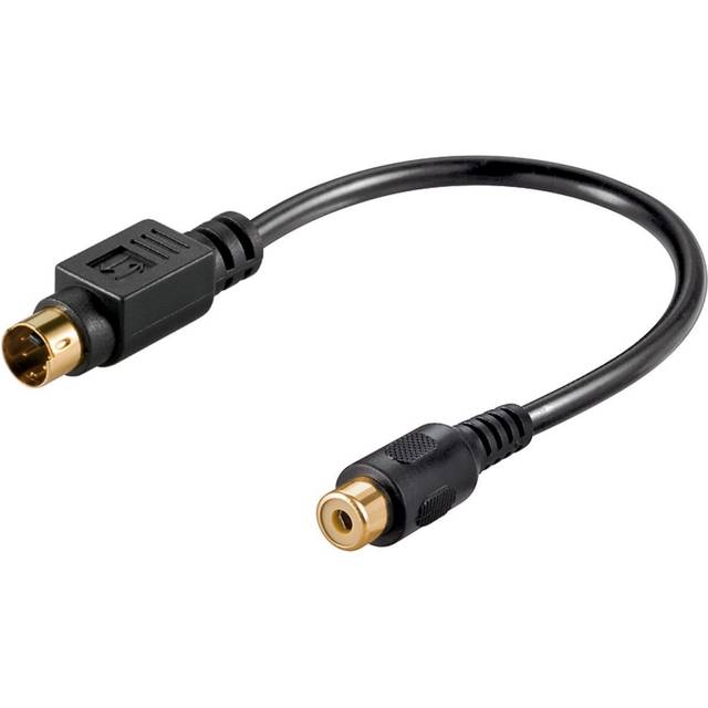 Goobay 60845 videokabeladapter, S-video till komposit, 0,2 m kabellängd