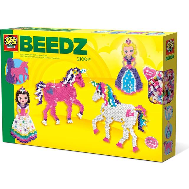 SES Creative 6216 Unicorns and Princesses Beedz Iron-on Beads, Multi-Colour