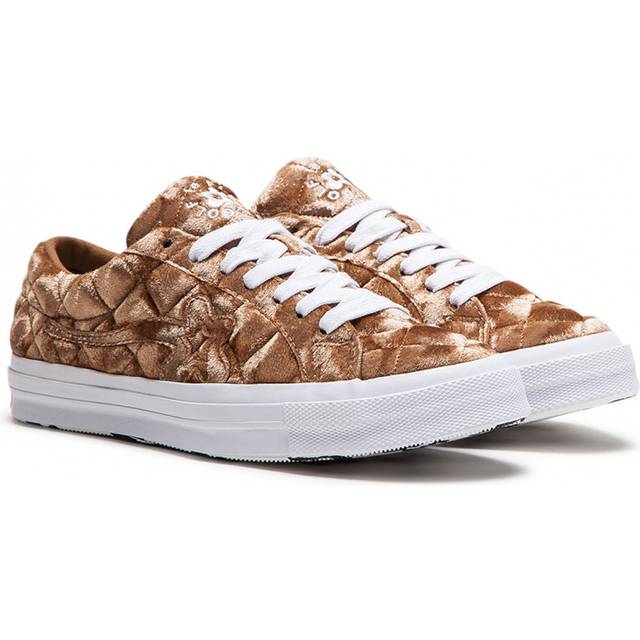 Converse Golf Le Fleur x One Star 'Quilted Velvet Brown' 165599C - Gold
