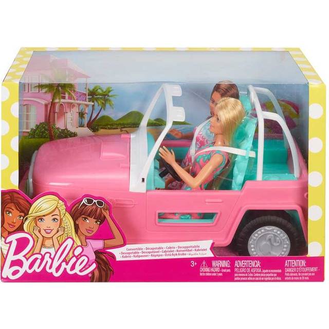 BARBIE Playset JEEP Cruiser Convertible Car with 2 BARBIE DOLLS FPR59