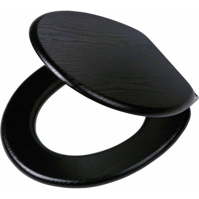 Tiger Toalettsits med mjuk stängning Blackwash MDF svart 252030746