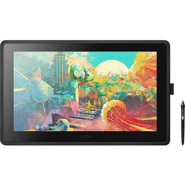 Wacom Cintiq 22 kreativ ritskärm inklusive justerbart stativ —för illustrationer och ritningar på skärmen, med full HD-display och pennprecisionen från Pro Pen 2, kompatibel med Windows och Mac