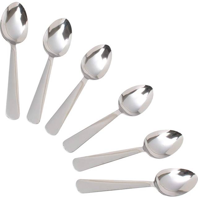 Set Of Six Stainless Teaspoons - Kitchen Craft Steel Deluxe -  set kitchen craft stainless steel teaspoons six deluxe