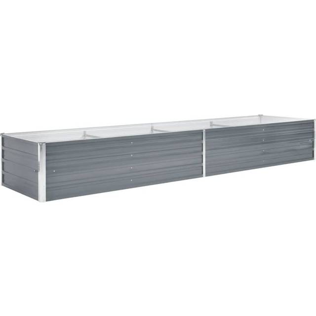vidaXL Garden Raised Bed Galvanised Steel 320x80x45 cm Green