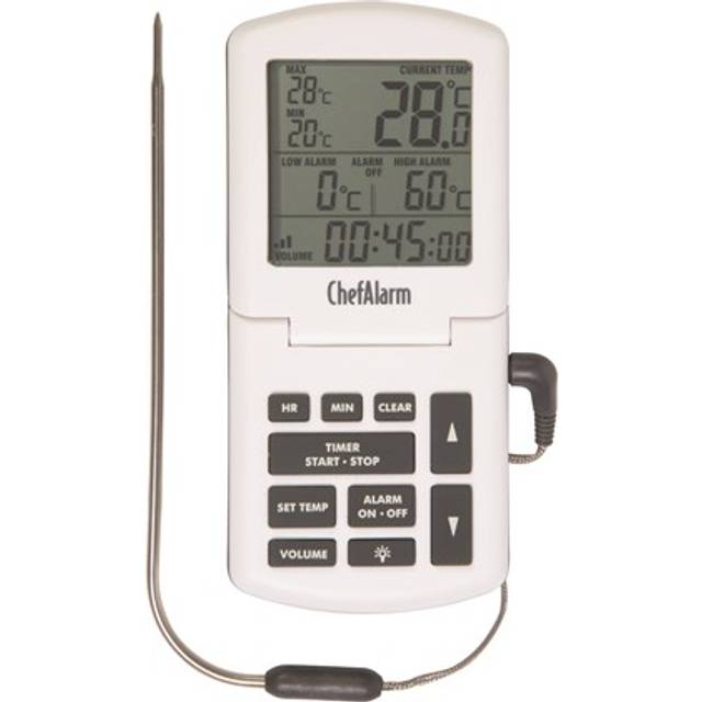 ChefAlarm Professional Cooking Thermometer, Probe and Timer for Oven, Smoker, BBQ, Meats, Bread