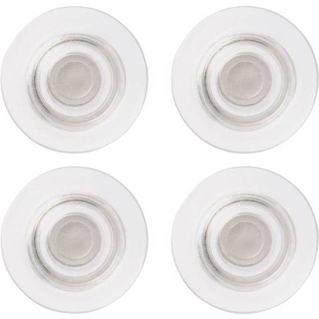 Nobo Glass Whiteboard Magnets (Pack 4) - Transparent