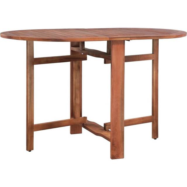 vidaXL Solid Acacia Wood Outdoor Dining Table Oval 120x70x74cm Patio Furniture