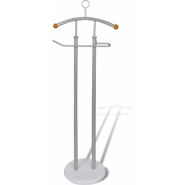 vidaXL Valet Stand Coat Shirt Organizer Metal Frame - Silver