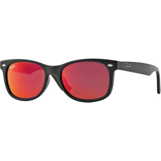 Ray - Ban Kid RJ9052S JUNIOR NEW WAYFARER 100S6Q Sunglasses Injected Black Brown Squared Normal
