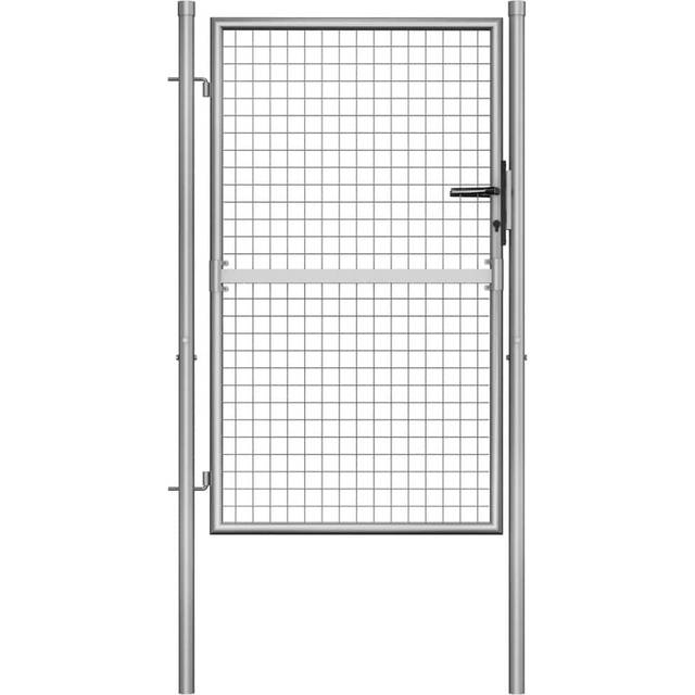 vidaXL Garden Gate Galvanised Steel 105x175 cm Silver