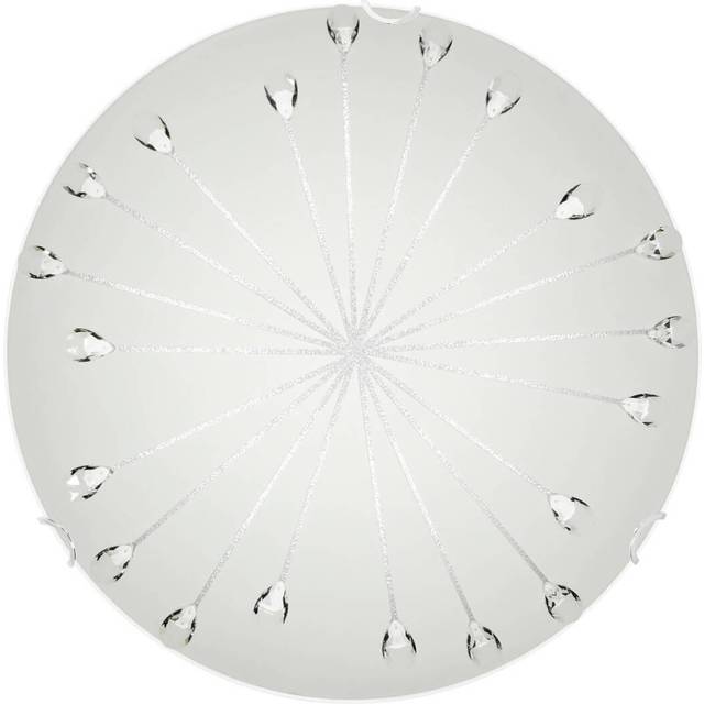 KOMET LED-Plafond 48cm Frostad/Kristall