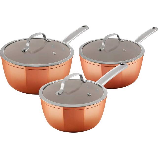 Tower Copper Forged 3 Piece Saucepans