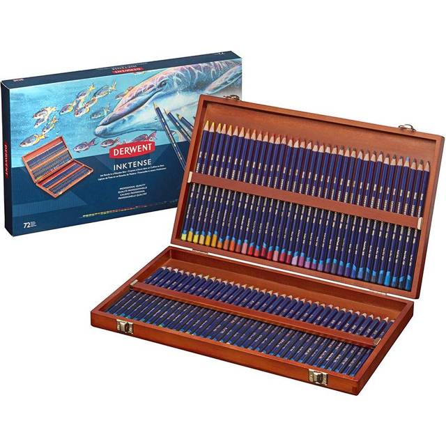 Derwent Inktense Pencils 72 Colour Wooden Box Set