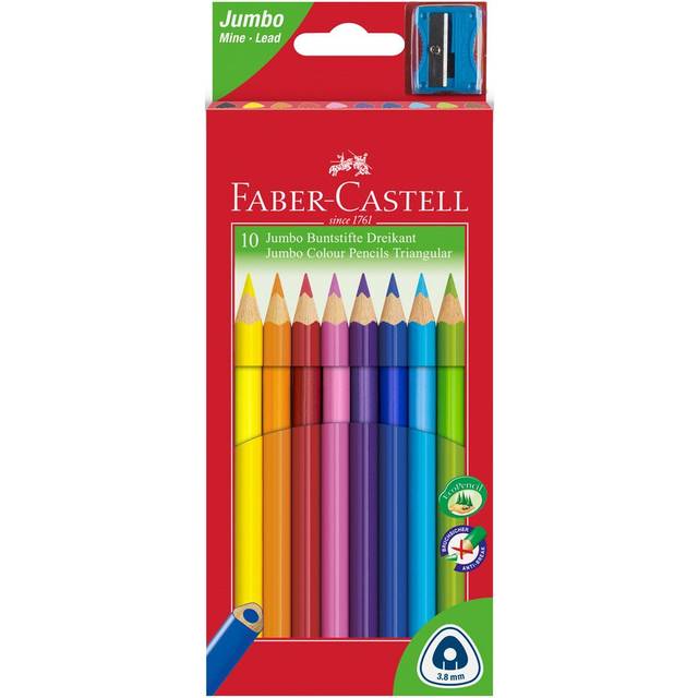 Faber-Castell Triangular Grip Coloured Pencil (Pack of 10)