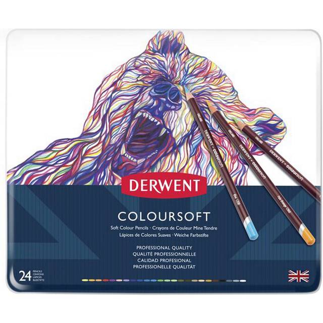 Derwent Coloursoft Färgblyertspenna | 24 färger