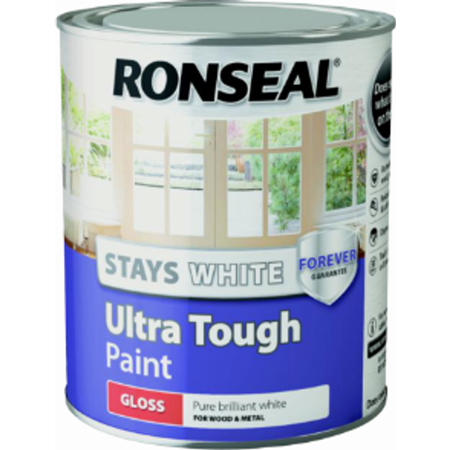 Ronseal Stays White Ultra Tough Paint, Gloss 750ml