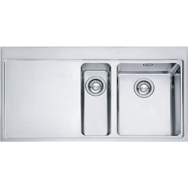 Franke Stainless Steel Kitchen Sink, 1.5 Bowl RHD With Waste Kit & Colander