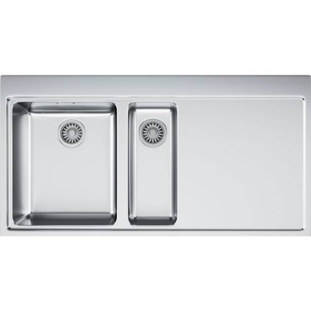 Franke Stainless Steel Kitchen Sink, 1.5 Bowl LHD With Waste Kits & Colander