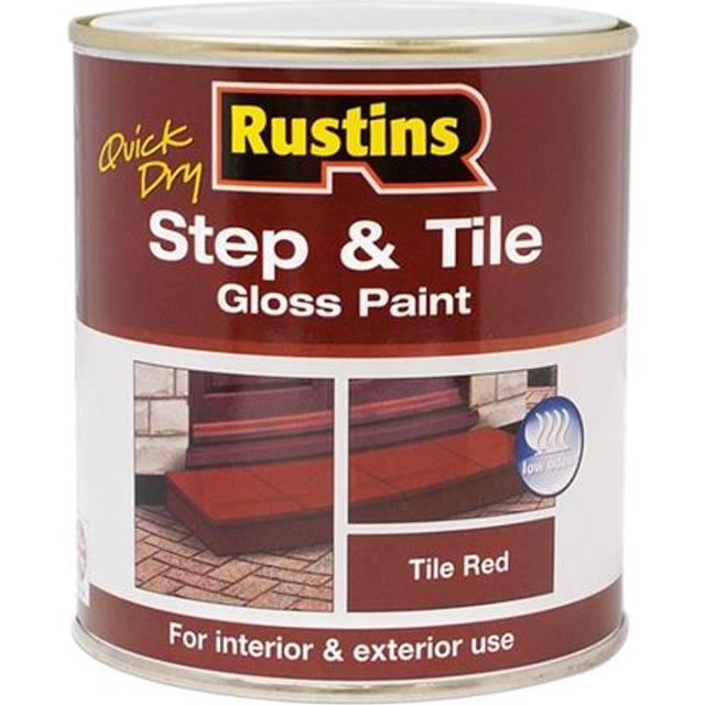 Rustins - Quick Dry Step & Tile Paint Gloss Red 1 Litre