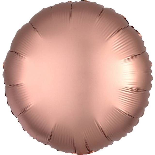 Folieballon rund Satin Luxe Rose-Kupfer, 34 cm