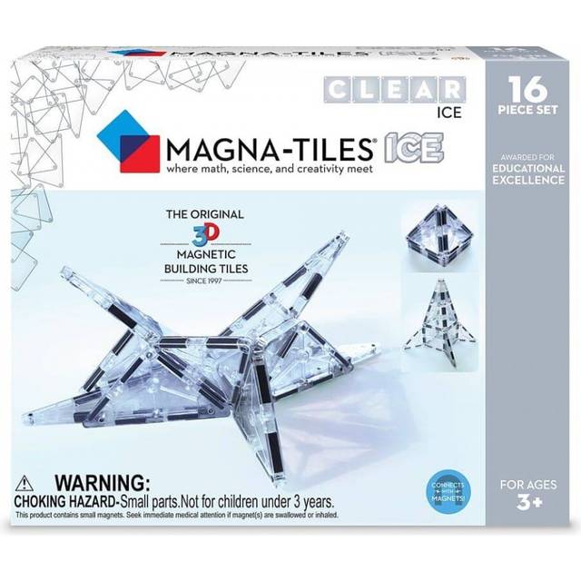 Magna-Tiles ICE Set, The Original Magnetic Building Tiles For Creative Open-Ended Play, Educational Toys For Children Ages 3 Years + (16 Pieces)