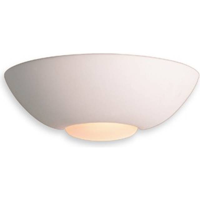 Firstlight Ceramic Paintable Style 300mm Wall Up/Down Light in Unglazed and Acid Glass