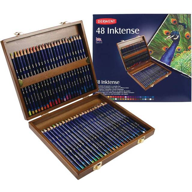 Derwent Inktense Pencils - Wooden Box Set of 48