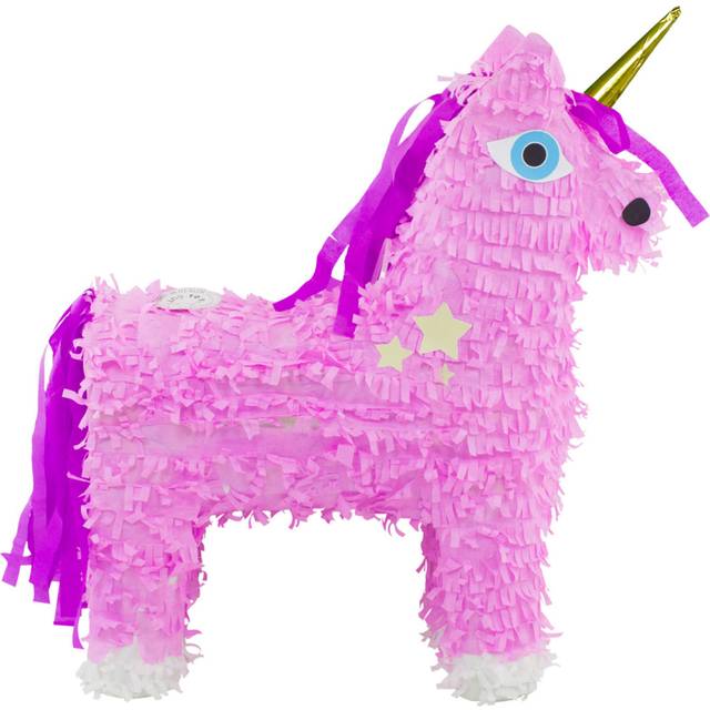Pink unicorn pinata children's / girl's birthday party game - 55cm x 42cm