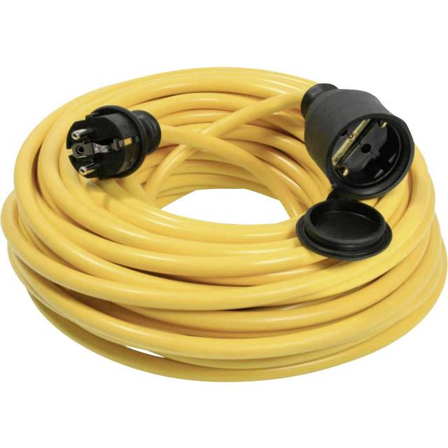 AS Schwabe 60350 Ström Förlängningskabel 16 A Gul 5.00 m AT-N07V3V3-F 3G 1,5 mm²