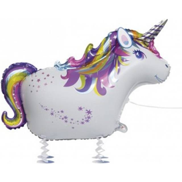 Unique 53640 Multicolor Foil Balloon | Walking Pet Unicorn Design
