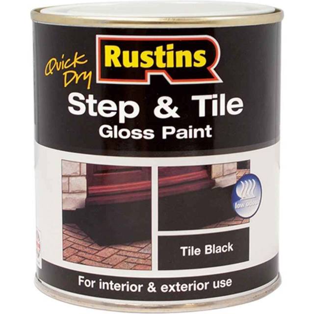 Rustins quick dry step & tile paint gloss black 250ml